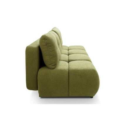 Folding three-seater sofa with a storage space NUORO green