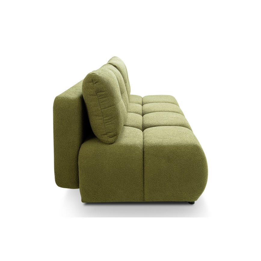 Folding three-seater sofa with a storage space NUORO green