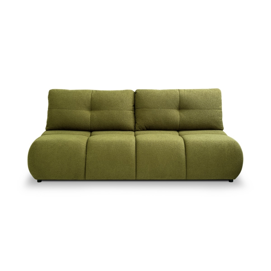 Folding three-seater sofa with a storage space NUORO green