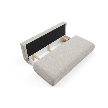Folding three-seater sofa with a storage space PRATO beige