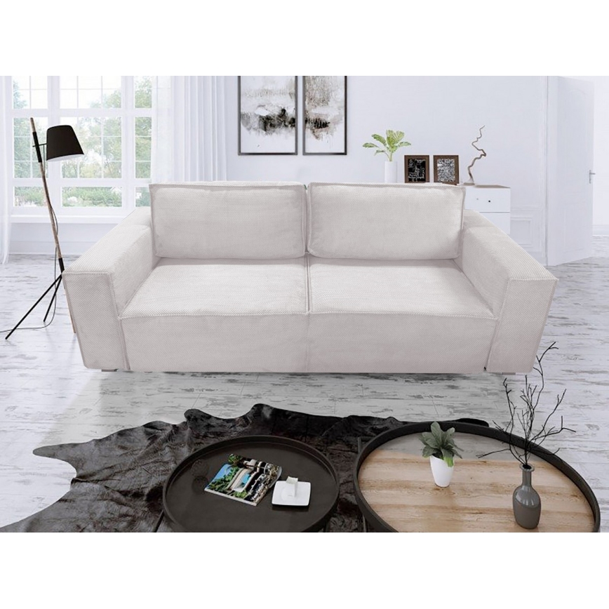 Folding three-seater sofa with a storage space RONDA beige