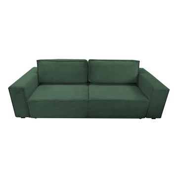 Folding three-seater sofa with a storage space RONDA green