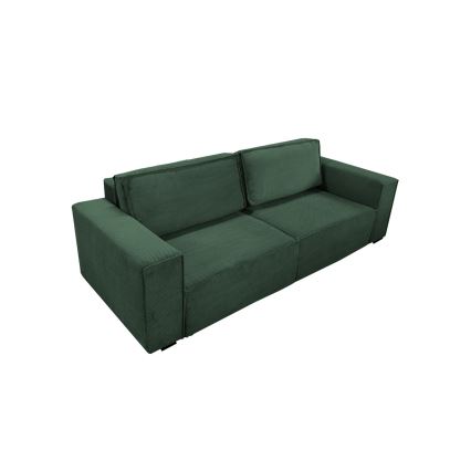 Folding three-seater sofa with a storage space RONDA green