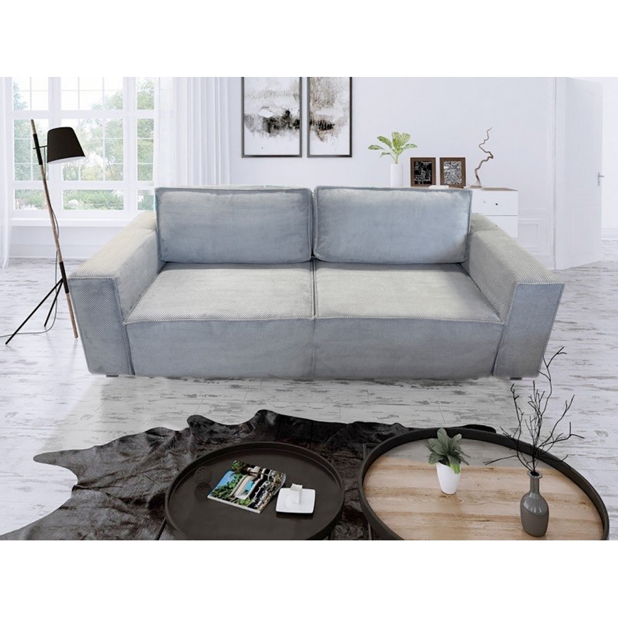 Folding three-seater sofa with a storage space RONDA grey