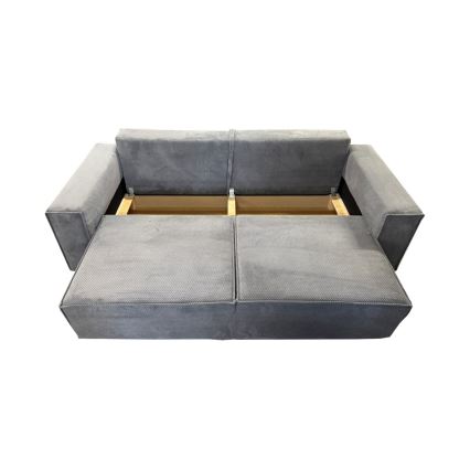 Folding three-seater sofa with a storage space RONDA grey