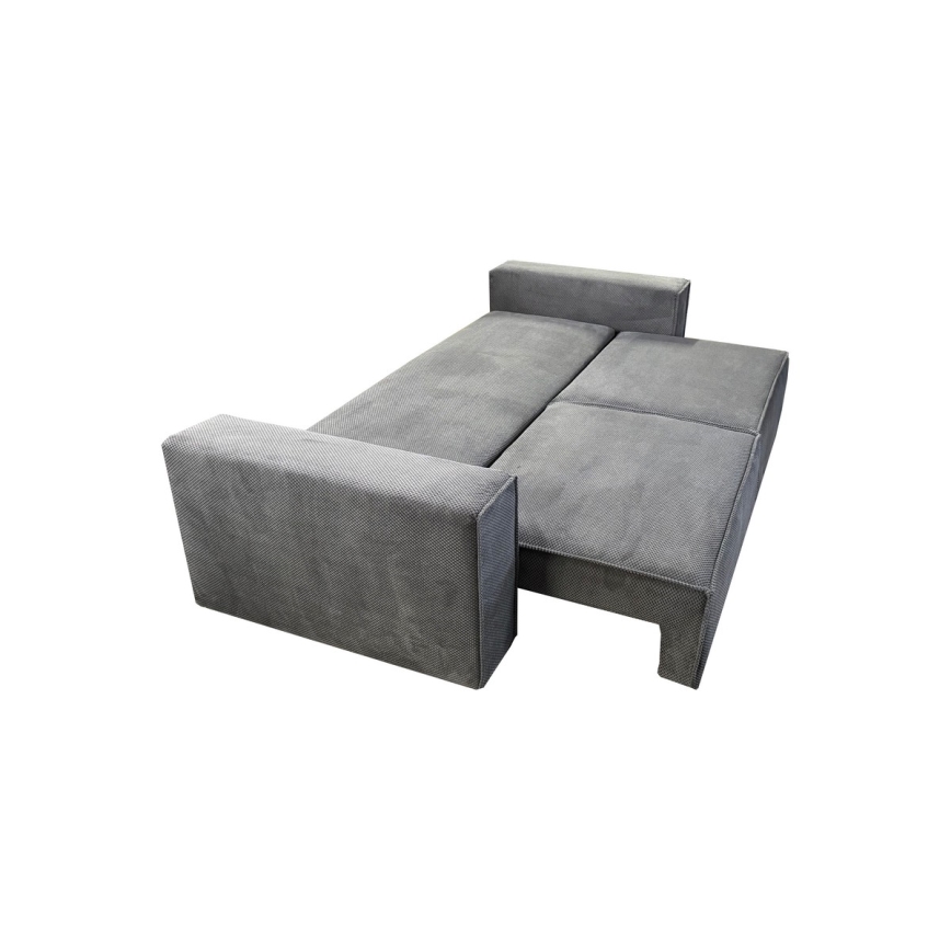 Folding three-seater sofa with a storage space RONDA grey