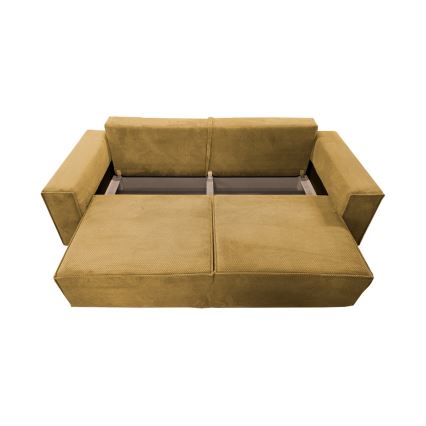 Folding three-seater sofa with a storage space RONDA orange