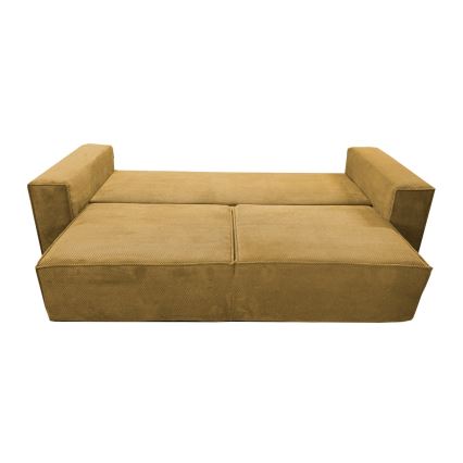 Folding three-seater sofa with a storage space RONDA orange