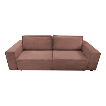 Folding three-seater sofa with a storage space RONDA red