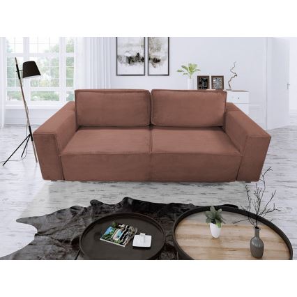 Folding three-seater sofa with a storage space RONDA red