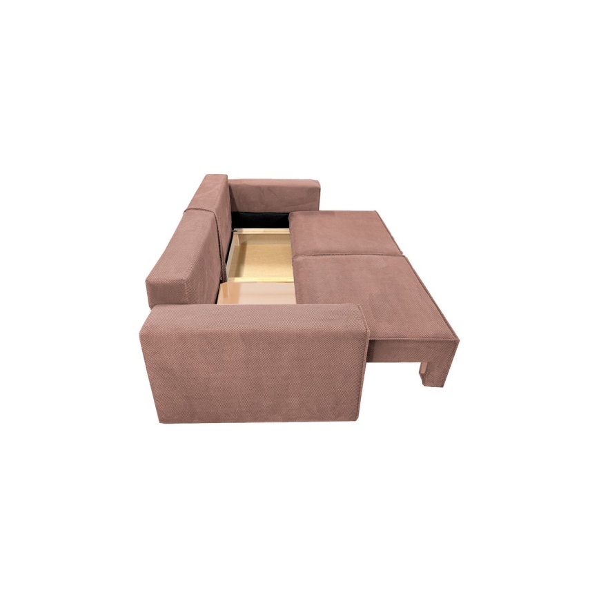 Folding three-seater sofa with a storage space RONDA red