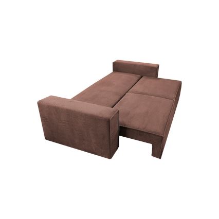 Folding three-seater sofa with a storage space RONDA red