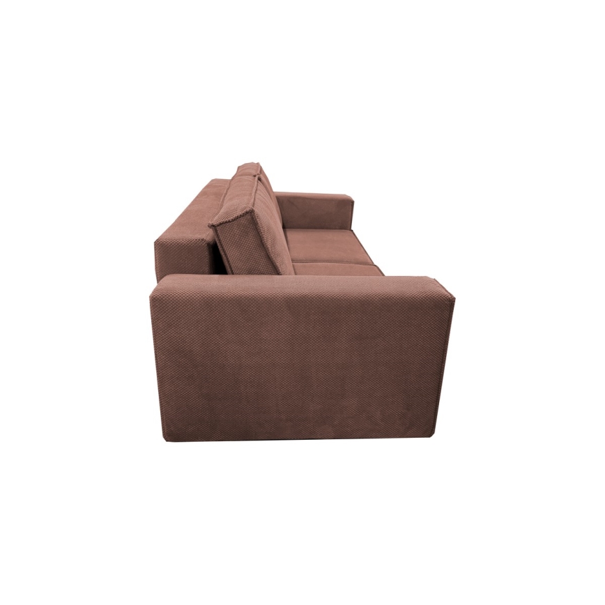 Folding three-seater sofa with a storage space RONDA red