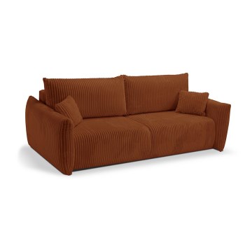 Folding two-seater sofa FRIDA brown