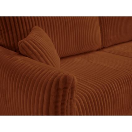 Folding two-seater sofa FRIDA brown