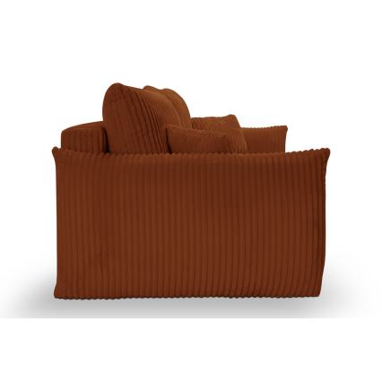 Folding two-seater sofa FRIDA brown