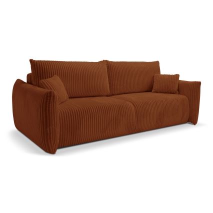 Folding two-seater sofa FRIDA brown