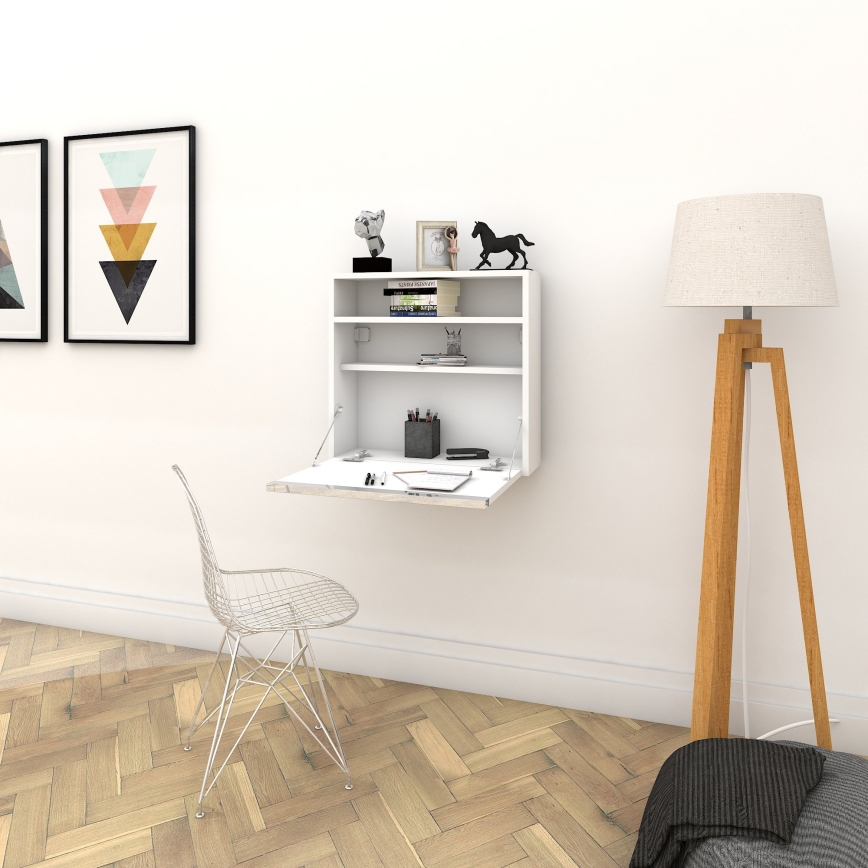 Folding work table OPTIMUM 60x64 cm white