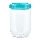 Food container INTERLOCK 0,7 l turquoise/clear