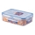 Food container LOCK 0,5 l blue/clear