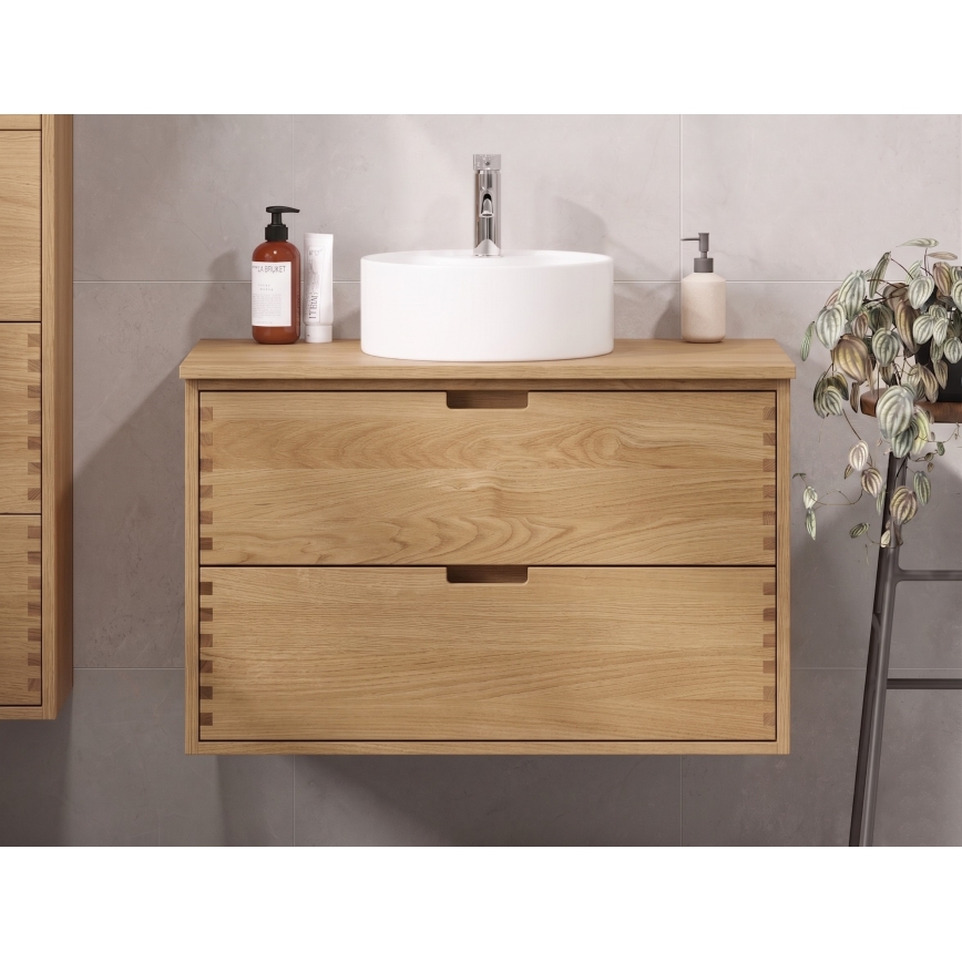 FOREST 100 cm Vanity Top - Beige/Oak