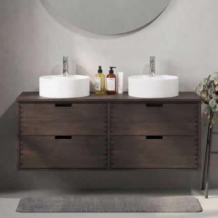 FOREST 120 cm vanity top, brown/oak