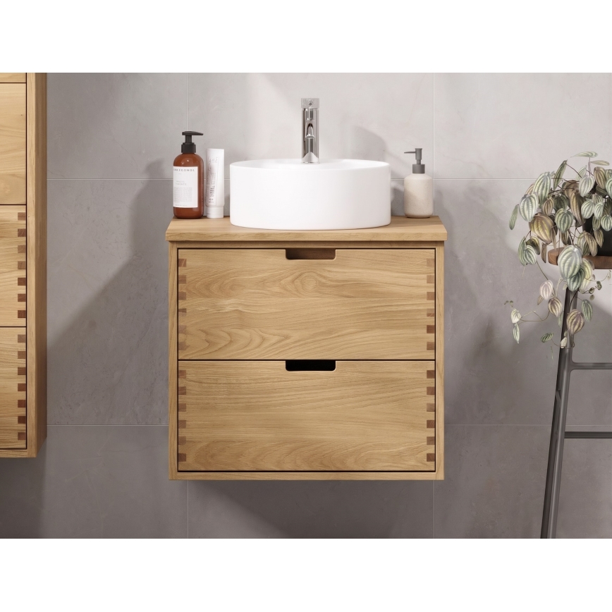 FOREST 60 cm Vanity Top, Beige/Oak
