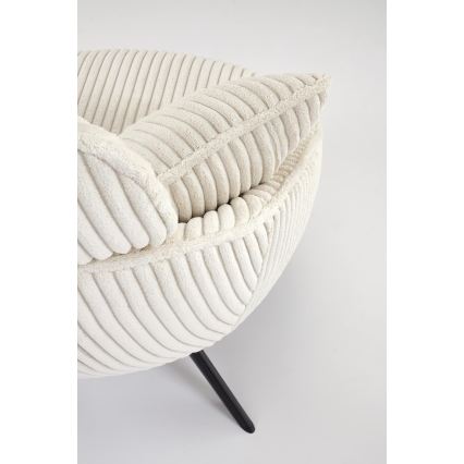 FORTE Swivel Armchair, Cream
