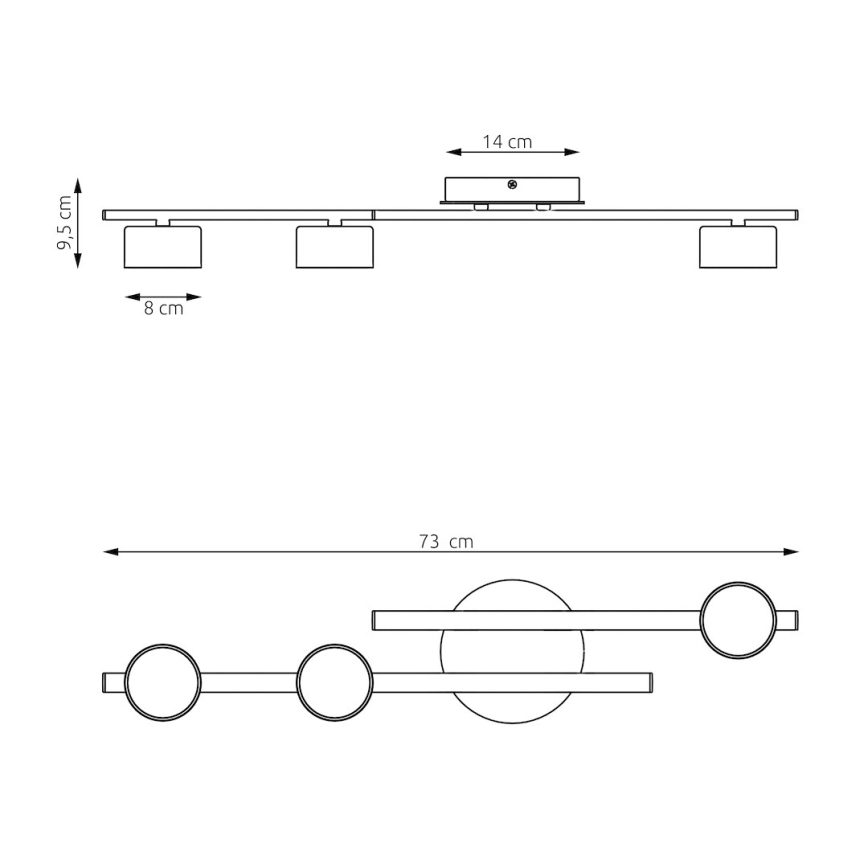 FRAGMENT Ceiling Light 3x GX53/12W/230V, Beige