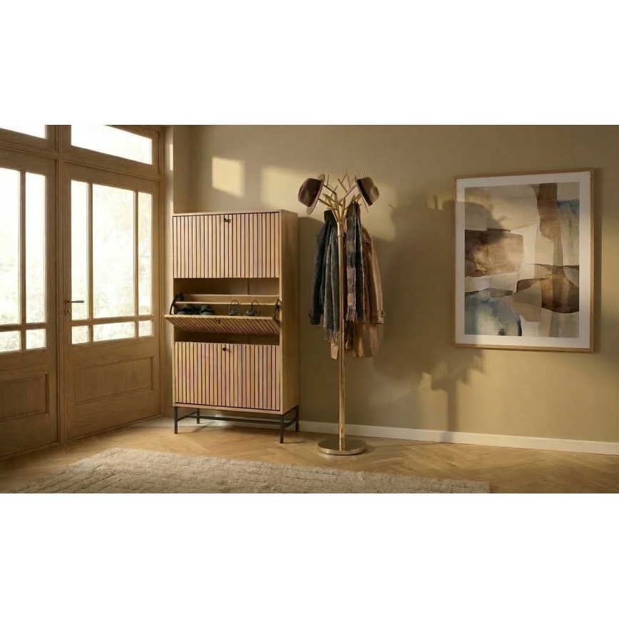 Freestanding coat rack 180x40 cm BRANCHE gold