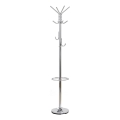 Freestanding coat rack 30x181 cm polished chrome