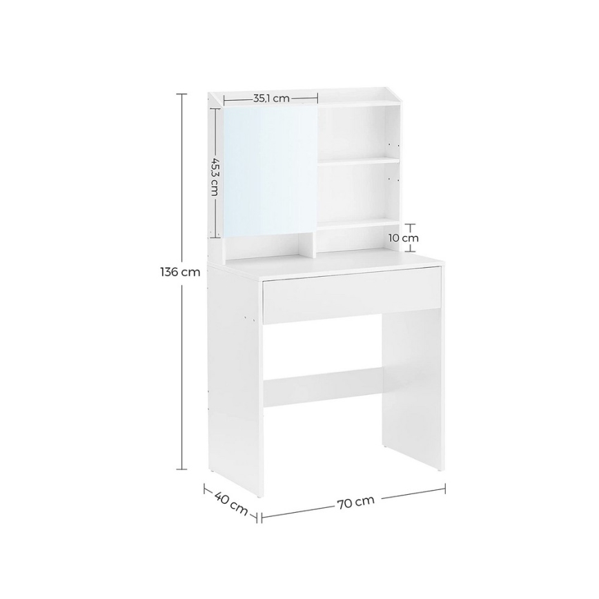 FREYA White Vanity Table