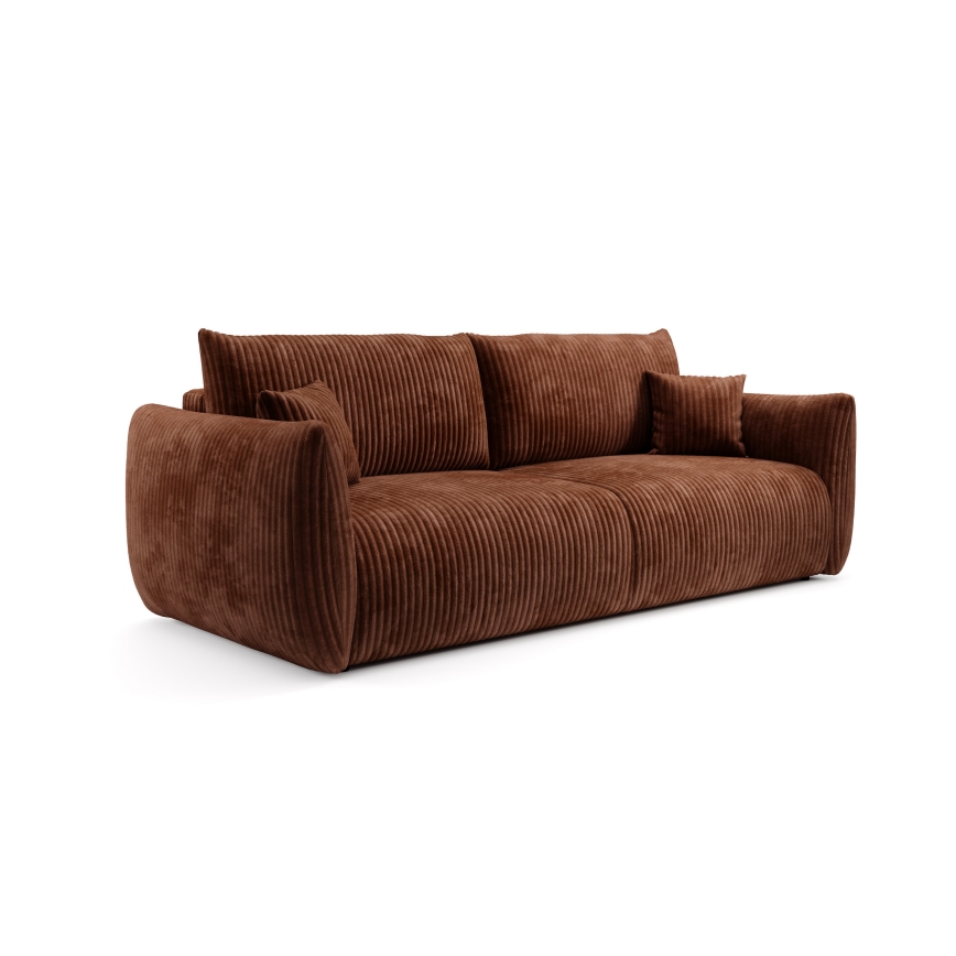 FRIDA Fold-Out 2-Seater Sofa, Brown