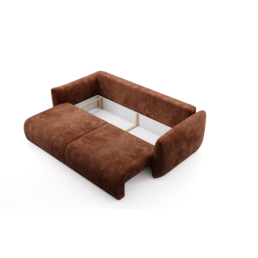 FRIDA Fold-Out 2-Seater Sofa, Brown