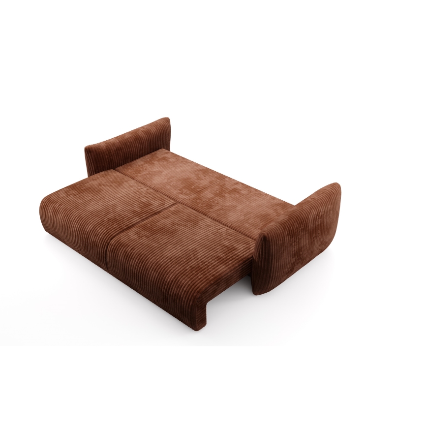 FRIDA Fold-Out 2-Seater Sofa, Brown