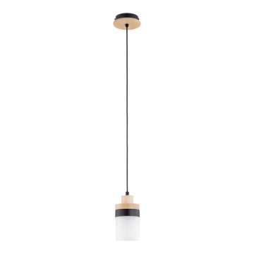 FRONY pendant light on cord 1xE27/15W/230V black/beige