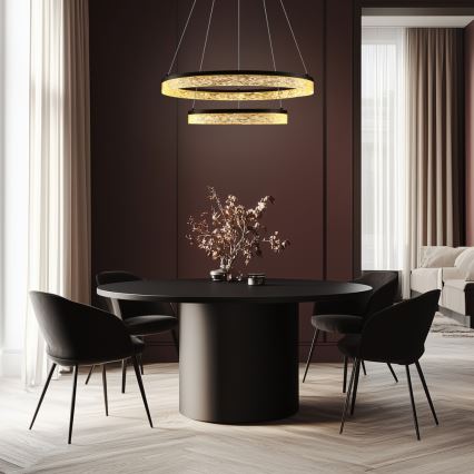 FROZI LED Cable Pendant Light, 38W, 230V, Ø 60 cm, Black