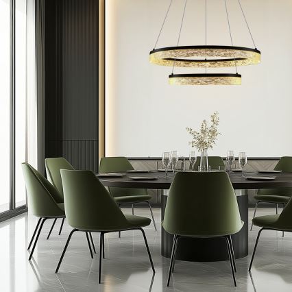 FROZI LED Cable Pendant Light, 38W, 230V, Ø 60 cm, Black