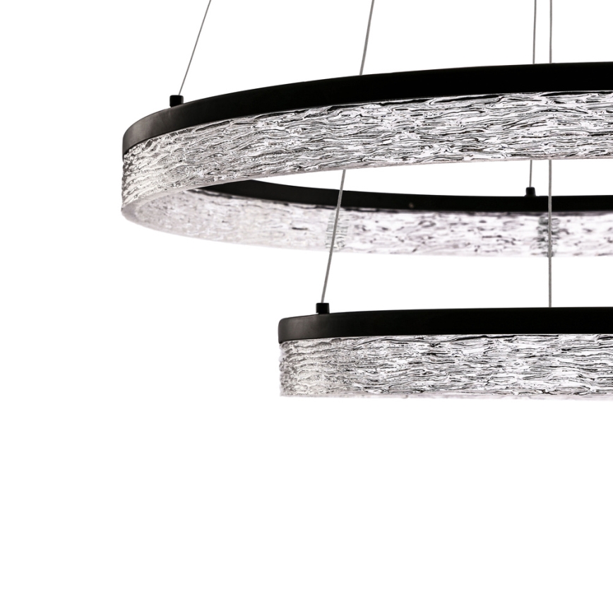 FROZI LED Cable Pendant Light, 38W, 230V, Ø 60 cm, Black