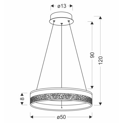 FROZI LED Pendant Light 32W/230V 50 cm in White