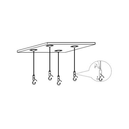 Fulgur 24339 - SET of mounting clips for installation of ADRIANA LED panels