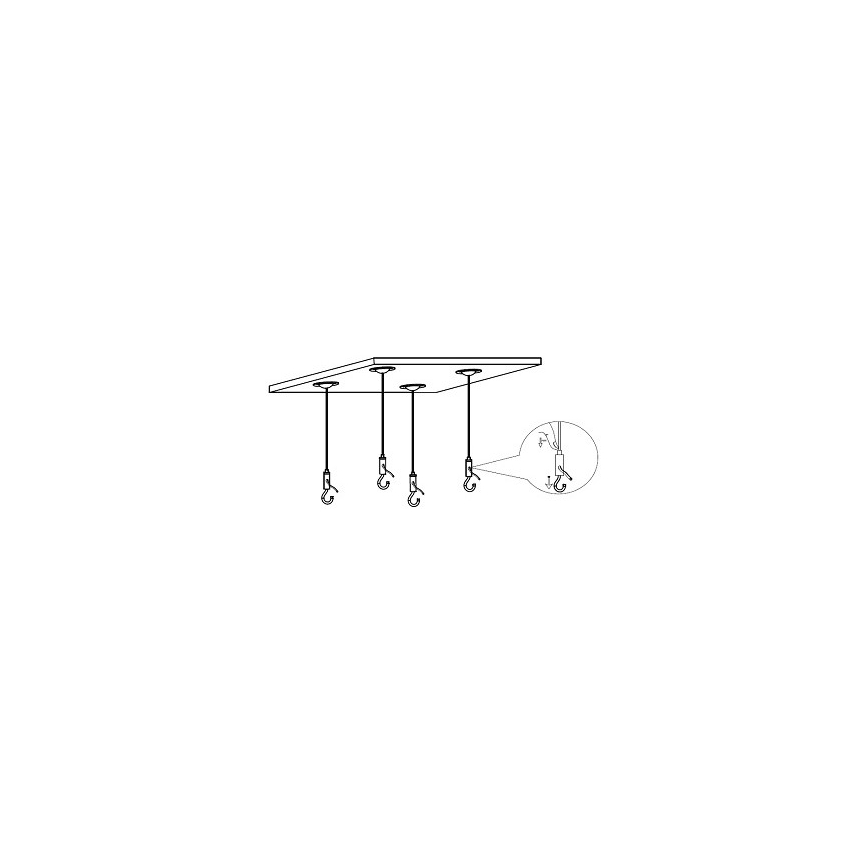 Fulgur 24339 - SET of mounting clips for installation of ADRIANA LED panels