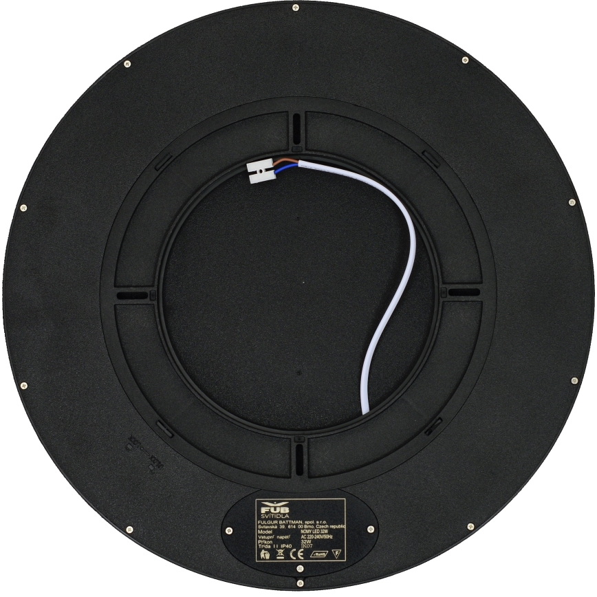 Fulgur 41813 - LED Ceiling light NOMY LED/32W/230V 3000/4000/6000K IP40 d. 40 cm black