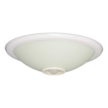 Fulgur s-22941 - DARINA ceiling light with motion and dusk sensor 2xE27/40W/230V, Ø 30 cm, white