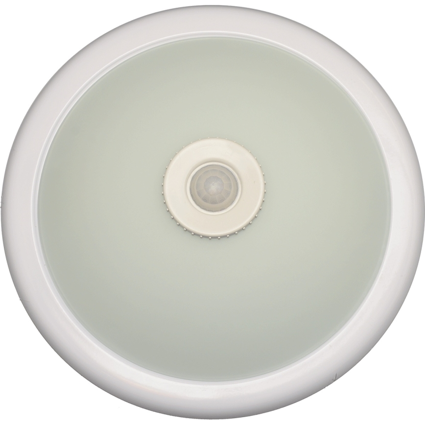 Fulgur s-22941 - DARINA ceiling light with motion and dusk sensor 2xE27/40W/230V, Ø 30 cm, white