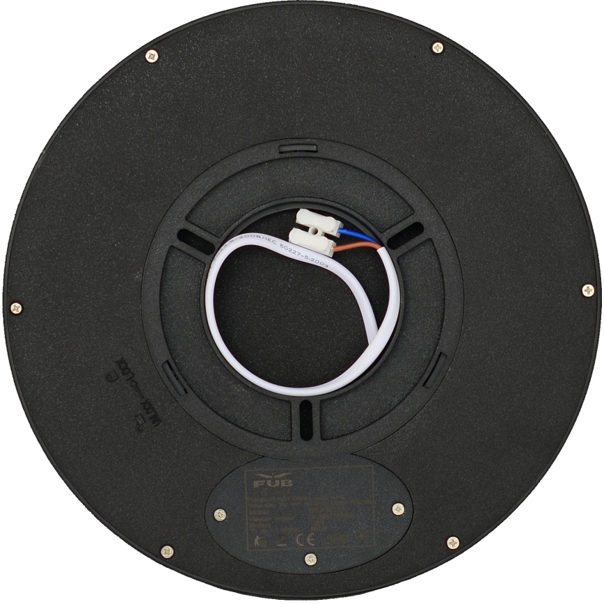 Fulgur s-42585 - LED Ceiling light with motion sensor NOMY-S LED/18W/230V 3000/4000/6000K IP40 d. 23 cm black
