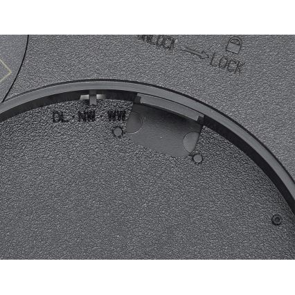 Fulgur s-42585 - LED Ceiling light with motion sensor NOMY-S LED/18W/230V 3000/4000/6000K IP40 d. 23 cm black