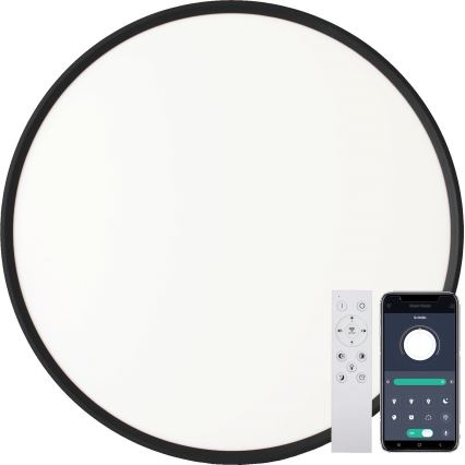 Fulgur s-43040 - NOMY-RC Dimmable LED Ceiling Light LED/40W/230V 3000/4000/6500K Ø50 cm IP40 Black + Remote Control