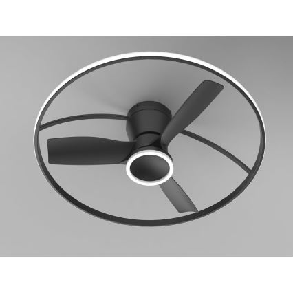 Fulgur s-43047 - LED Dimmable Ceiling Fan THORA LED/50W/230V 2700-5000K Black + Remote Control