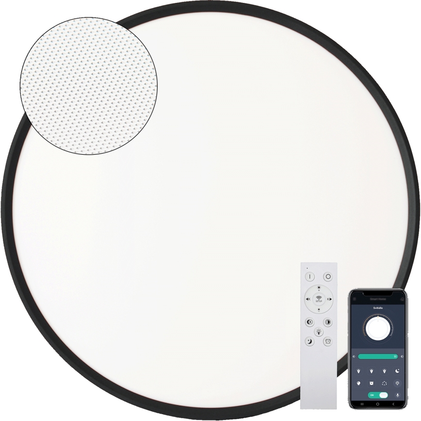 Fulgur s-43057 - NOMY Dimmable LED Ceiling Light LED/40W/230V 3000–6500K Ø 50 cm UGR19 IP40 Wi‑Fi black + Remote control